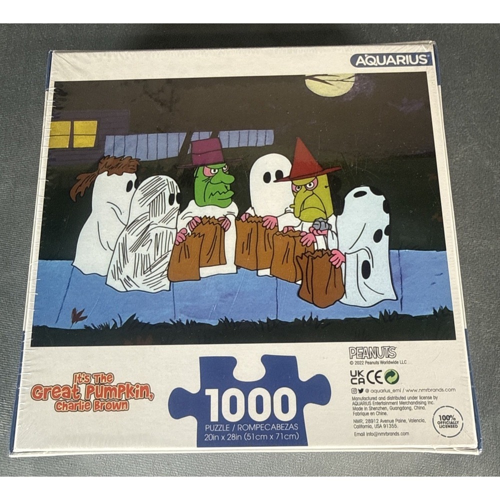 Peanuts Halloween Trick or Treat 1000 Piece Jigsaw Puzzle Aquarius Snoopy NEW